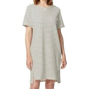 NEW BUFFALO DAVID BITTON Cotton Rich Yarn Dye Striped Short Sleeve Dress XS